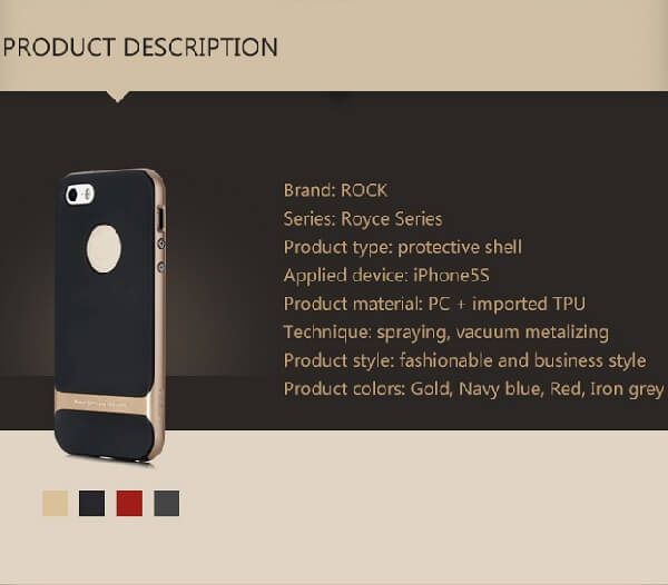 Rock ® Royce Ultra-Thin Dual Metal Soft / Silicon Back Cover For iPhone 6 / 6s / 6 Plus / 6s Plus