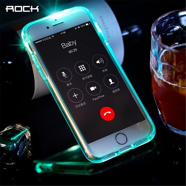 Rock ® Led Light Tube Soft / Silicon Back Cover For Apple iPhone 6 Plus / 6S Plus
