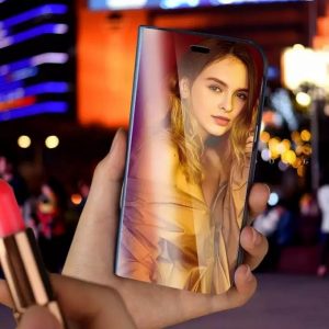 Luxury Mirror Clear View Standing Flip Cover For Apple iPhone / Samsung