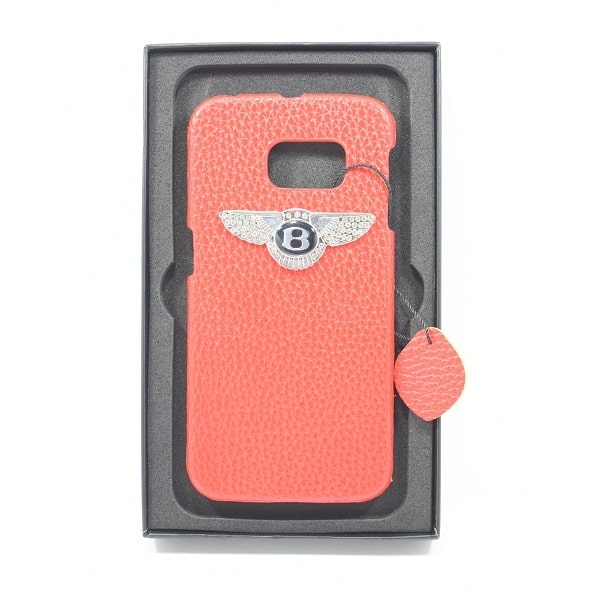 Fashion Luxury Logo Leather Back Cover For Samsung Galaxy S6 Edge