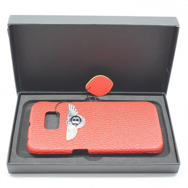 Fashion Luxury Logo Leather Back Cover For Samsung Galaxy S6 Edge