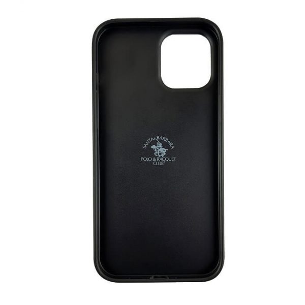 Santa Barbara Polo Garner Series Leather Back Cover For iPhone (Black)
