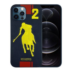 Santa Barbara Polo Garner Series Leather Back Cover For iPhone (Blue)