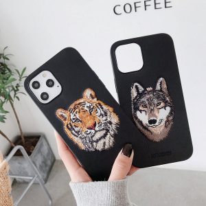 Savana Tiger Series Luxury Leather Back Cover For Apple iPhone