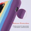 Fashion Rainbow Silicone Back Cover For iPhone 12 Series Fashion Rainbow Silicone Back Cover For iPhone 12 Series