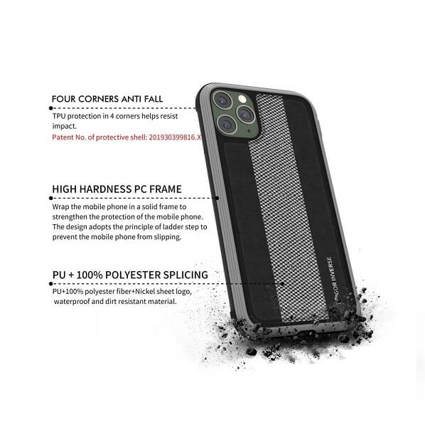 Raigor Inverse AIX Series Back Cover for iPhone 12 Mini (Black)