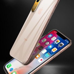 TOTU ® Sparkling Series Transparent Back Cover With Metal Camera Protection For iPhone XR