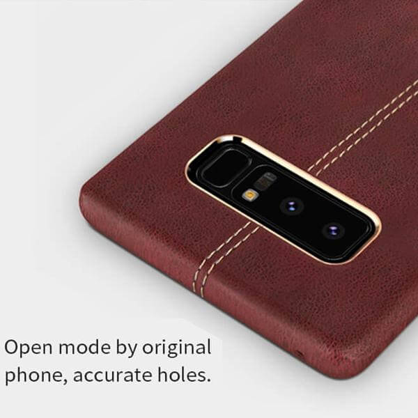 Vorson ® Lexja Series Double Stitch Leather Back Cover For iPhone / Samsung