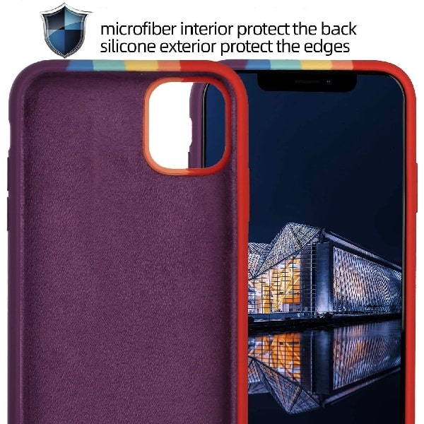 Fashion Rainbow Silicone Back Cover For iPhone 12 Series