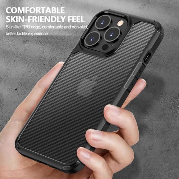 Carbon Fiber Armor Transparent Matte Cover For iPhone 13 Series-6